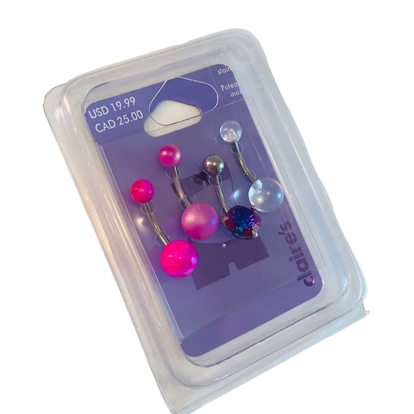 Claire's Jewelry Body Jewelry Belly Button Piercing Stainless Steel